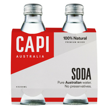 Capi Soda Water 6 X 4PK 250ml Glass - Capi-Soda-4-pack-CP73